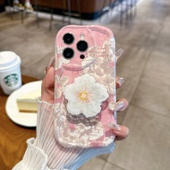 HP Case with holder 3D Flower Silicone Case for INFINIX HOT 30 30i 20 20i 8 9 30 HOT 30 9 10 11 12 2