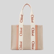CHLOE Woody Medium Tote Bag Wooden Orange CHC23AS383L17847