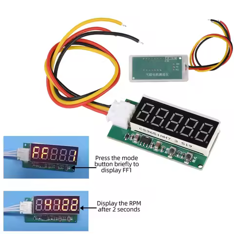 Mini Digital Motor Tachometer Speedometer Brushless Motor Module FG Signal Frequency Test Module 5-2