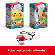 Nintendo Switch Pokemon: Let's Go + Pokeball Plus Bundle (Pikachu / Eevee) [Chinese Box Cover with English/Chi Subtitle]