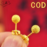 [Local stock] jewelry gold pawnable sale hikaw gold Pure 18k Saudi Gold pawnable legit Earrings Fema