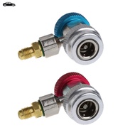 【hzsskkdssw03.sg】2Pcs Car Auto Freon R134A H/L Quick Coupler Adapters Air Conditioning Refrigerant Adjustable A/C Manifold Gauge