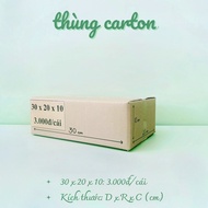 Kích thước 30x20x10 cm Combo 50 hộp carton đóng gói hàng hóa
