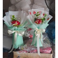 Bouquet of wax roses with 3 roses - 1 rose for teachers - bouquet of wax roses to celebrate birthday