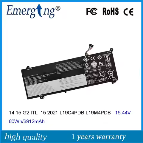 L19C4PDB Battery For Lenovo ThinkBook 14s Yoga ITL 14 15 2021 5B10Z21201 5B10Z21209 L19M4PDB 15.44V 