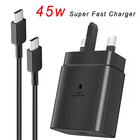 Samsung PD 45W Wall Charger Super Fast 5A USB-C Power Adapter Cargador For Galaxy S26 S25 S24 S23 Pl