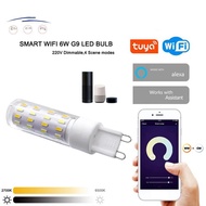 G9 Led Light Bulb 6W Tuya WiFi Dimmable Smart Light Halogen Light Voice Control Smart LED Bulbs 2700
