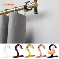 UMISTY 1Pc Rod Installation Hook, Crossbar Fixing Clip Aluminum Alloy Curtain Rod Brackets,  Wall-Mounted Home Ceiling Thickening Drapery Hanging Rack For Kitchen Living Room