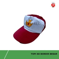 MERAH Elementary School Hat Red and White Elementary School Hat/ Wuri Handayani Tut Hat/