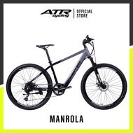 SEPEDAUNG LISTRIK UNITED MTB MANROLA E-MTB 27.5 8 SP 21 GREY BLACK - bicycle storeku