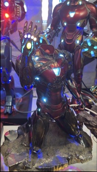 Hottoys Hot toys iron man mk85 重塗改燈改戰損成品
