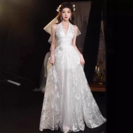 [Ready Stock] Ladies Dresses Large Size Dresses Wedding Dresses Dinner Dresses Wedding Dresses Weddi