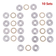 10 Set F8-22M Thrust Ball Bearings 7F8 22M Miniature Axial Plane Planar Bearings Diameter Dalam 8mm 