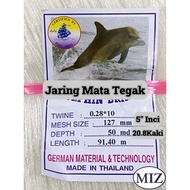 028*10 x 5"(127MM) x 50MD(20.8Kaki) x 91.4MTR Mata Tegak Fishing Net Jaring Tangsi Pukat Pintal Puka