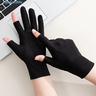 BACK2LIFE 1 Pair Women Sun Protection Gloves, Spandex Ice Silk Thin Ice Silk Gloves, Touch Screen Se