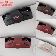 Audi Car Leather Glasses Storage Box Sun Visor Sunglasses Holder For A3 8l A1 Q5 TT mk2 A5 A4 B7 B8 