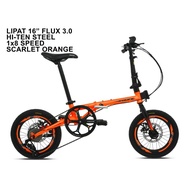 Folding Bike 16 inch pacific flux 3.0 8 speed Disc Brake discbrake Adult And Teenage sni new