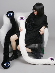 織布云麻麻原創仿兔毛絨長條打結抱枕辦公室護腰枕午睡靠枕Y284