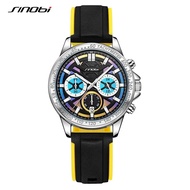 SINOBI Waterproof Sport Military Quartz Watch for Men Mens Watches Luxury Brand Silicone Strap Watches Gifts Relogio Masculino SYUE