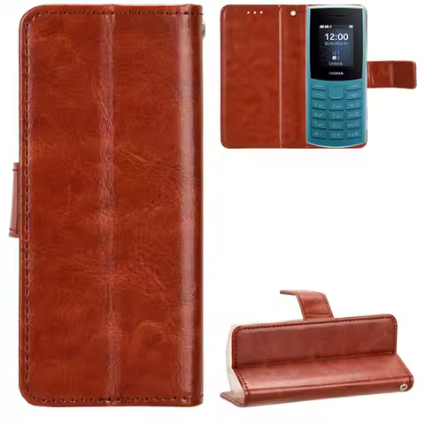 For Nokia 105 4G 2023 Case Luxury Mini Leather Flip Wallet Phone Case For Nokia 105 4G 2023 Phone Pr