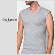 Guy Laroche  เสื้อยืดชาย (คอวีแขนกุดสีเทา) BODY FIT (JVS2423GY)