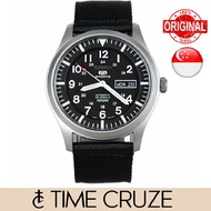 [Time Cruze] Seiko 5 Sports SNZG15K1 Automatic Stainless Steel Case Nylon Strap Black Dial Men Watch SNZG15 SNZG15K