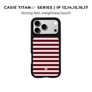 CASIE Titan Air | Light feel Drop-Proof Case | Magnetic | 365Protection | Club Burgundy | Stripe Clu
