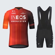 INEOS GRENADIERS 2024 Pro Team Kit,Men's Cycling Jersey Pro Team Aero Jersey Race Cycling Jersey Bic