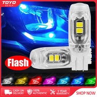 4PC T10 W5W lens Led Flash Bulb Strobe 194 WY5W Flashing Interior Parking License Plate Signal Lamp 