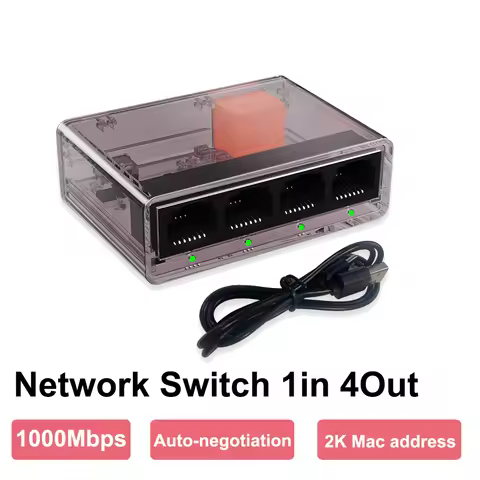Network Switch 1000Mbps 5 Ports Gigabit Switch Ethernet Splitter Plug and Play Auto MDI/MDIX Etheren