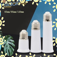 HLAR Lamp Holder Base, White Plastic E27 To E27 Extender, 65mm/95mm/120mm Extend Extension Socket
