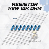 10 Pcs Resistors 1/2W 10K Ohm – Brown Black Orange Gold Color