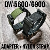(IN STOCK) FIT DW-5600 /6900 24MM CASIO G-SHOCK STRAP ADAPTER + NYLON BAND.