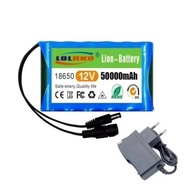 18650 Rechargeable Battery 12V 5,0000mAh Lithium Battery Pack Capacity DC 12.6V 31ah with Charging