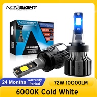 Novsight 2pcs LED Car Headlight Bulbs 72W 10000LM 6000K H4 H7 H11 9005 Car Headlamp
