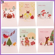 6 Sets Gift Cards Greeting 3D Christmas Blank Xmas -up Paper Delicate Child ouxuanmei