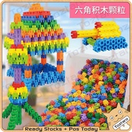 Hexagon Shape Building Blocks 六角积木组装 Kids Puzzle Educational Toy DIY Assembling