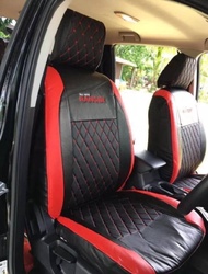 🔥ส่งฟรี🔥 1 คู่ หุ้มเบาะรถยนต์แบบสวมทับ คู่หน้า ลาย VIP 5D RANGER ปี05-11และปี 12-22 สี แดง-ดำ RD-BL 