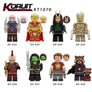 Superhero Kt1070 Series Radex Adam Mantis Groot Assembled Building Block Figure Toy Bag