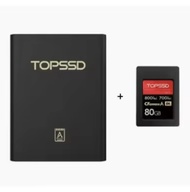 Topssd CFE-A 80GB/120GB ชนิด CFexpress การ์ดความจำสูงถึง800เมกะไบต์/วินาที8K/30P วิดีโอสำหรับ Sony A