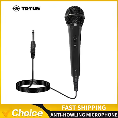 B12 Best karaoke Microphone with On and Off Switch Wired Karaoke Mic with 16.4ft XLR Electret Conden