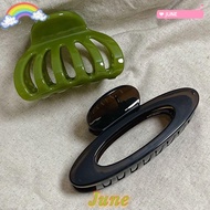 JUNE1 Ellipse Hair Claws, Styling Tools Geometric Hollow Pumpkin Hair Clip, Vintage Plastic Hairpins