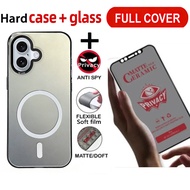 Tempered Glass Case for iphone 16 plus 16e 17 PRO MAX 17 AIR 17 PRO MAX phone casing