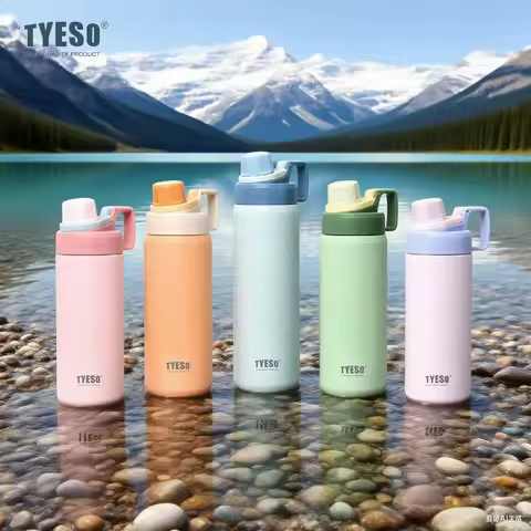 Tyeso Stainless Steel Thermos Bottle Sports Insulated Leak-Proof Portable Fitness Flask for Outdoor 