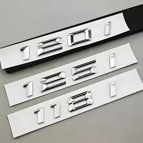 3D ABS Chrome Car Letters Logo 118i 120i 125i Rear Trunk Badge Emblem Sticker For BMW 118i 120i 125i