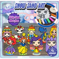 [SG Local] Snowflake Art Kit Sticky Sand Craft Activity for Kids Kids Activity Set