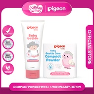 PELANGI BEAUTY - [BUNDLE] PIGEON Compact Powder Refill Pigeon Baby Lotion Baby Compact Powder/ PIGEO