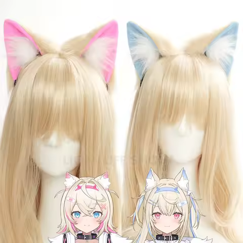 Fuwawa Mococo Abyssgard Cosplay Handmade Cat Fox Ear Maid Headwear Hair Hoop Style Headwear Hair Acc