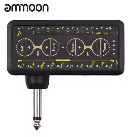 ammoon Multi-effects Guitar Headphone Amplifier Rechargeable Pocket Headphone Guitar Amp with 3.5mm 