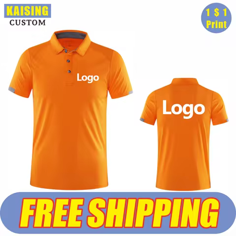 KAISING Quick-Drying Breathable Sports Polo Shirt Custom Logo Print Embroidery Design Company Group 
